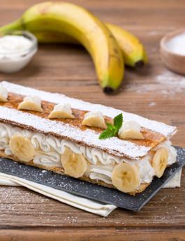 Millefoglie con banane Millefoglie con banane