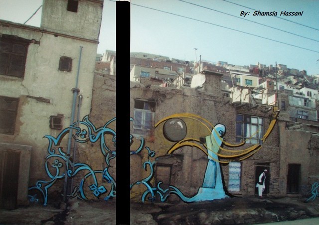 Shamsia Hassani - graffiti a Kabul